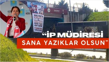Akşener'e pankartlı protesto